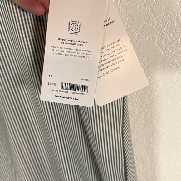 Athleta Gray Brooklyn Textured Ankle Pant Size 16 NWT Travel Tech Pant - Picture 2 of 9